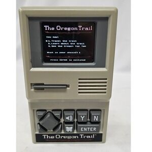 Basic Fun The Oregon Trail Handheld Electronic Game Retro 09597 Tan Color Screen
